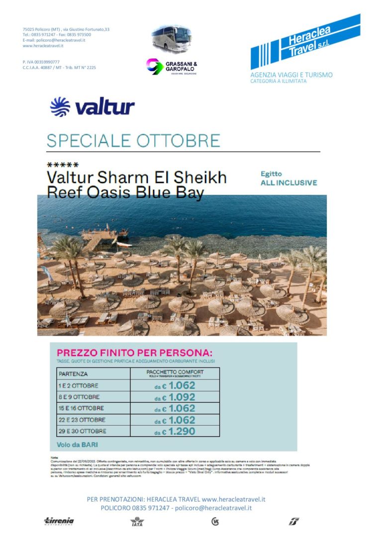 Scopri di più sull'articolo Heraclea – Speciale Sharm El Sheikh