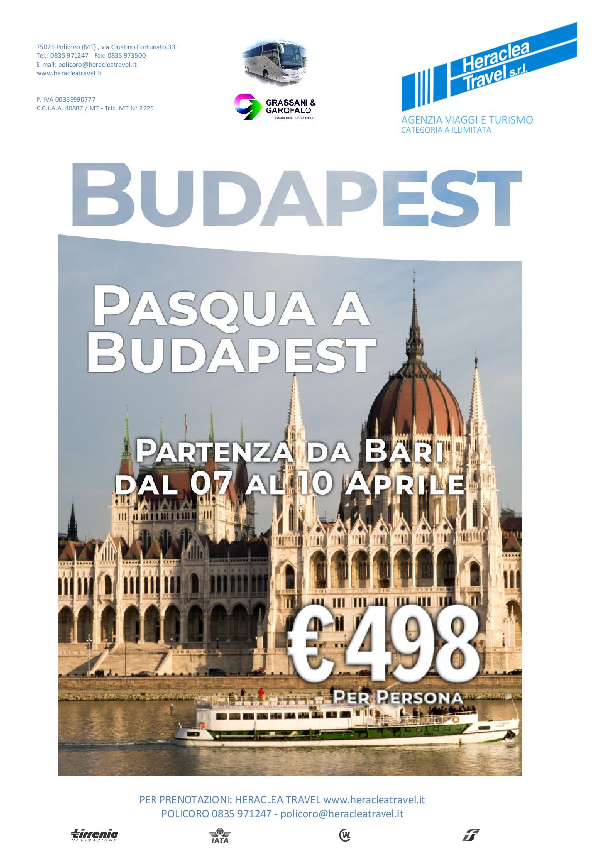 Al momento stai visualizzando Heraclea – Pasqua a Budapest